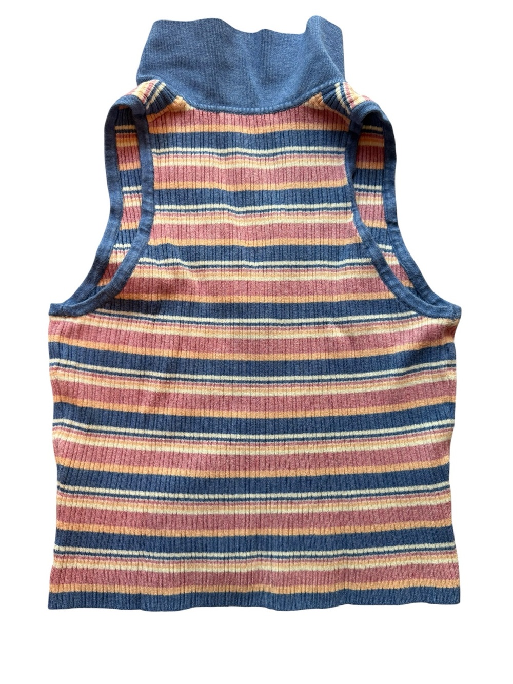 Marine Layer Amelia Rib Polo Indigo Multi Stripe - Picture 3 of 10